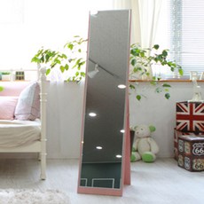 보우데코 싱글룸 가구 전신거울 300 x 1550 mm, 핑크워시