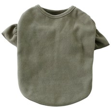 DOGPOSE 可愛荷葉邊圓領狗狗T恤, 卡其色