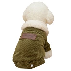 Block Mart 寵物專用燈芯絨外套, 棕色的