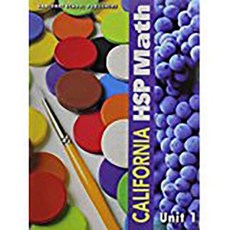 Harcourt School Publishers Math California: Student Edition Unit Book Collection Grade 1 2009 Paperback