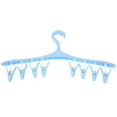 Block Mart 夾式洗衣烘乾衣架 藍色, 3片