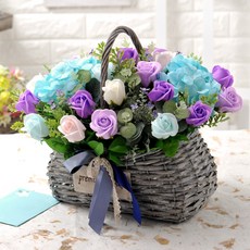 HAPPY WORLD 繡球肥皂花, 藍色繡球玫瑰混合