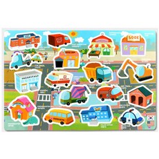 자석나라 로제타 자석탐험 우리동네 퍼즐, 1개, 17피스, 17피스