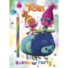 Rainbow Party! (DreamWorks Trolls) Paperback, Golden Books