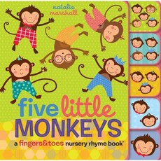 Five Little Monkeys: A Fingers & Toes Nursery Rhyme Book Board Books, Cartwheel Books