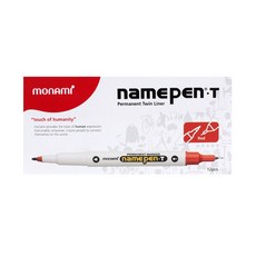 Monami Name Pen T Twin Type, 紅色的, 12件
