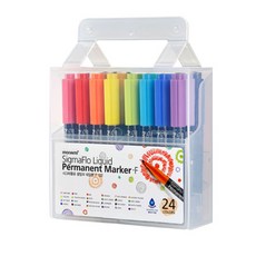 Monami Sigmaflow Raw Ink Name Pen F122 套裝, 24色, 24個
