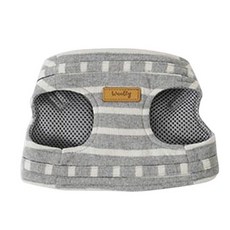 Woolly 寵物條紋胸背帶 灰色, 1個