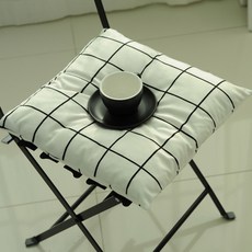 하임앤하임 모던 클래식 방석커버, 사각 화이트