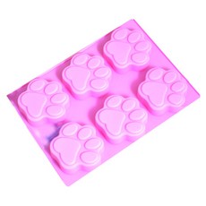 Cage 彩色熊掌6孔矽膠模具, 隨機出貨