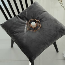 素色超細纖維坐墊套, 炭灰色