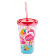 스테판조셉 유아 아이스 텀블러, 350ml, 1개, 플라밍고