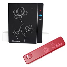 Dr.CLEANER 家用牙刷清潔器+攜帶式充電牙刷清潔器, 家用（黑色），便攜（花紋酒）, 家用 (BIO-105)、便攜式 (BIO-701)