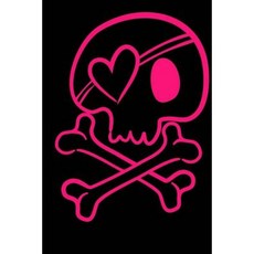 Pink Skull and Crossbones Journal: 160 Page Lined Journal/Notebook Paperback, Createspace Independent Publishing Platform