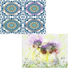 Bellamusic 矽膠餐墊 腳踏車花盆 + 恍惚, 混合顏色, 385 x 285 mm, 1個