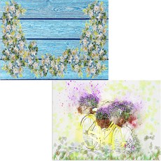 Bellamusic 矽膠餐墊 自行車花盆 + 世界花卉, 混合顏色, 385 x 285 mm, 1個