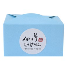 Hwangssinaedosirak 蕾絲盒 18p + 新年福氣圓形書法貼紙 18p, 藍色, 1套