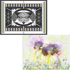 Bellamusic 矽膠餐墊 腳踏車花盆 + 無題, 混合顏色, 385 x 285 mm, 1個