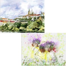 Bellamusic 矽膠餐墊 自行車花盆 + 都市風景, 1, 385 x 285 mm, 1個