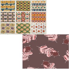 Bellamusic 矽膠餐墊 羽毛紫色 + 地毯, 1, 385 x 285 mm, 2個