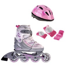 KINGKA SPORTS X-ONE COMBO 直排輪滑鞋, 銀色 粉色