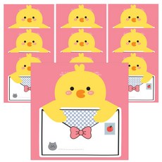 톡톡팬시 프리티 동물카드, 병아리, 10개입