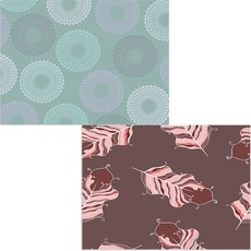 印尼 Bella 矽膠餐墊 羽毛紫色 + 雲朵, 混合顏色, 385 x 285 mm, 2個