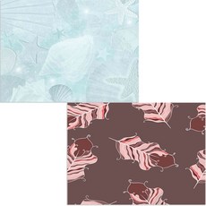 Bellamusic 矽膠餐墊 羽毛紫 + 復古海洋, 混色, 385 x 285 mm, 2個