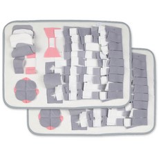 BODRE 狗玩具塗料墊嗅探墊 70 x 50 厘米, 灰色的, 2件