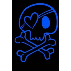 Blue Skull and Crossbones Journal: 160 Page Lined Journal/Notebook Paperback, Createspace Independent Publishing Platform