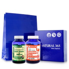 내츄럴365 프리미엄 그린소스 종합비타민&미네랄 + 슈퍼파워 쏘팔메토 울트라 선물박스 + 쇼핑백, 90회분, 1세트