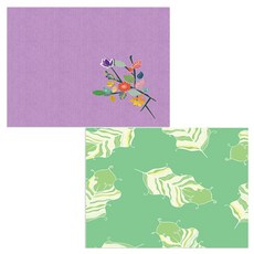 印尼 Bella 矽膠餐墊 羽毛嫩綠 + 迎春花, 混合顏色, 2個