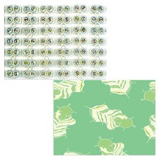 印尼 Bella 矽膠餐墊 羽毛 淺綠 + 螺絲, 混合顏色, 385 x 285 mm, 厚度 1mm, 2個