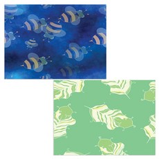 印尼 Bella 矽膠餐墊 羽毛 嫩綠 + 蜜蜂, 混合顏色, 385 x 285 mm, 厚度 1mm, 2個