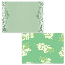 印尼 Bella 矽膠餐墊 羽毛 嫩綠 + 水滴, 混合顏色, 385 x 285 mm, 厚度 1mm, 2個