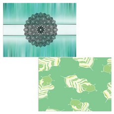 印尼 Bella 矽膠餐墊, 羽毛嫩綠, 蓮花, 385 x 285 x 1 mm, 2個