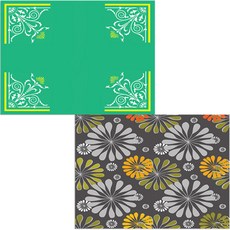 Bellamusic 矽膠餐墊 2入 花朵圖案套組, 花朵圖案, 康乃馨2, 385 x 285 mm, 2個