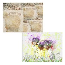 Bellamusic 矽膠餐墊 自行車花盆 + 洋蔥復古, 混合顏色, 385 x 285 mm, 1個