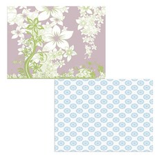 Bellamusic 矽膠餐墊 藍色花朵圖案 + 星星花, 混合顏色, 385 x 285 mm, 1個