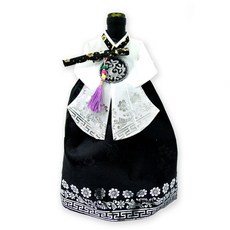 happytool 黑色徽章韓服酒瓶套, 混合顏色, 1個