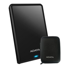 ADATA USB 3.1 슬림 외장하드 HV620S + 파우치, 1024GB, 블랙