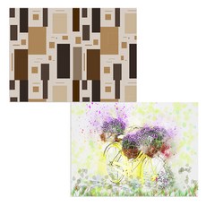 Bellamusic 矽膠餐墊 自行車花盆 + 方塊, 混合顏色, 385 x 285 mm, 1個