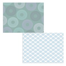 Bellamusic 矽膠餐墊 藍色花朵圖案 + Mongsil, 混合色, 385 x 285 mm, 2個