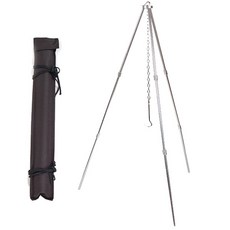 노마드캠핑 3단 삼각대 + 보관집, 실버, 1세트