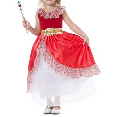 Disney 迪士尼 女童艾蓮娜公主禮服+皇冠+魔杖