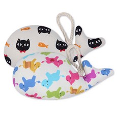 보드래 강아지장난감 인형 킁킁토이 돌고래 17 x 8 cm, 고양이패턴, 말패턴, 2개