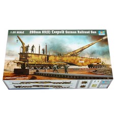 Trumpeter 1:35 독일 280mm K5 E Leopold Railway Gun 프라모델, 1개