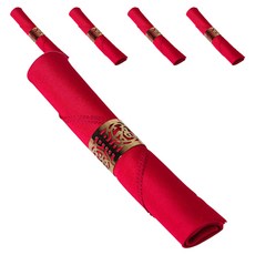 아리코 25kitchen 호텔 레스토랑 솔리드 냅킨 48 x 48 cm, 레드, 5개