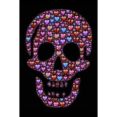 Skull of Hearts Journal: 160 Page Lined Journal/Notebook Paperback, Createspace Independent Publishing Platform
