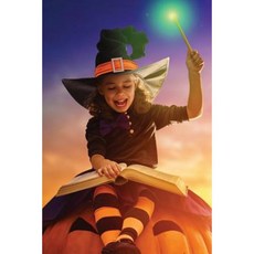 Little Witch Riding Jack-O-Latern 3 Journal: 365 Day Journal Diary Notebook Paperback, Createspace Independent Publishing Platform